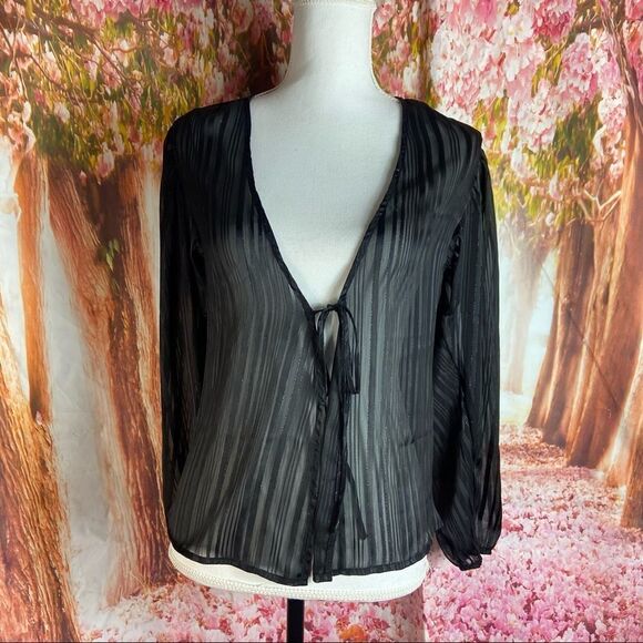 Victoria Secret sheer wrap blouse - Picture 2 of 4